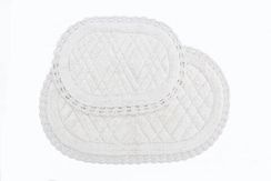 RACHEL (крем) Набор ков. для ванной кружевной 60х100 и 50х70