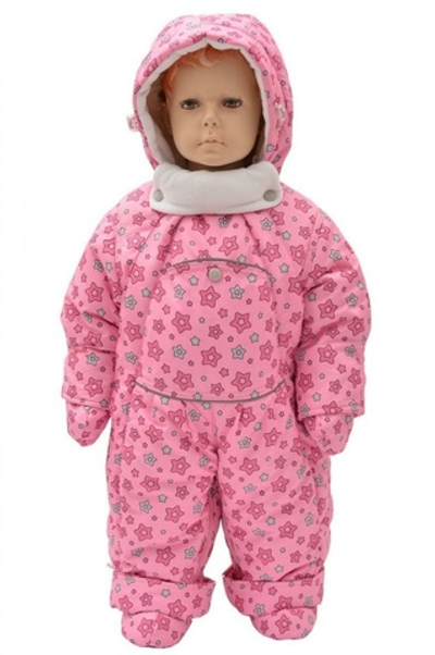 Комбинезон-трансформер с отстёг.мех. "Звёзды" р.74, розовый (Rusland) А 72-18