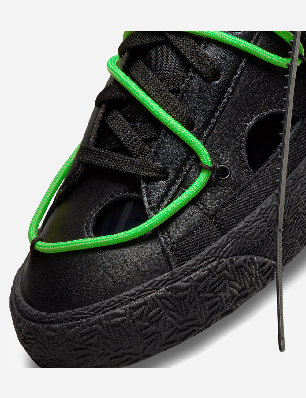 Off White x Nike Blazer Black and Electro Green