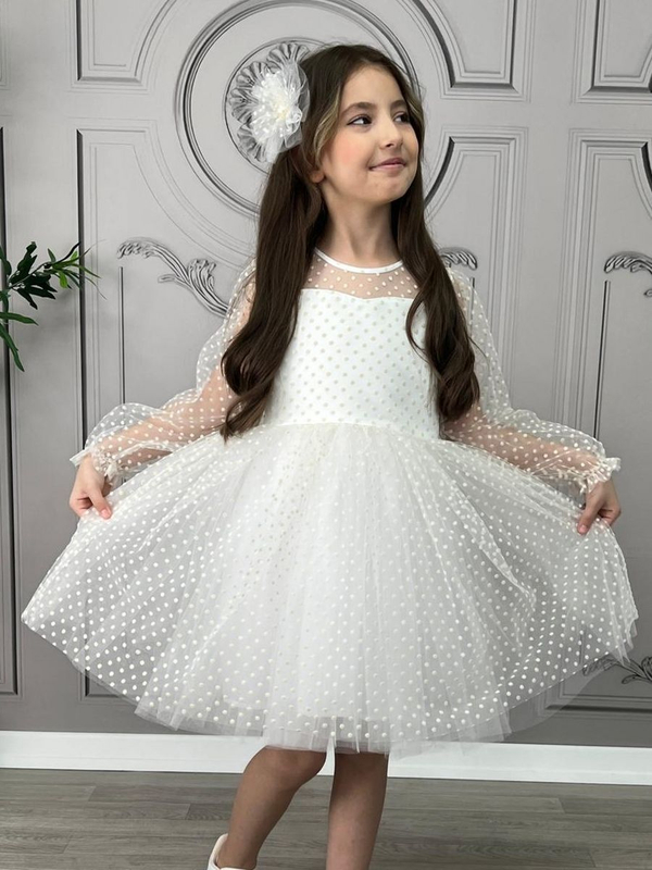 Пышное платье Уэнсдэй Аддамс (Wednesday Addams) в горох