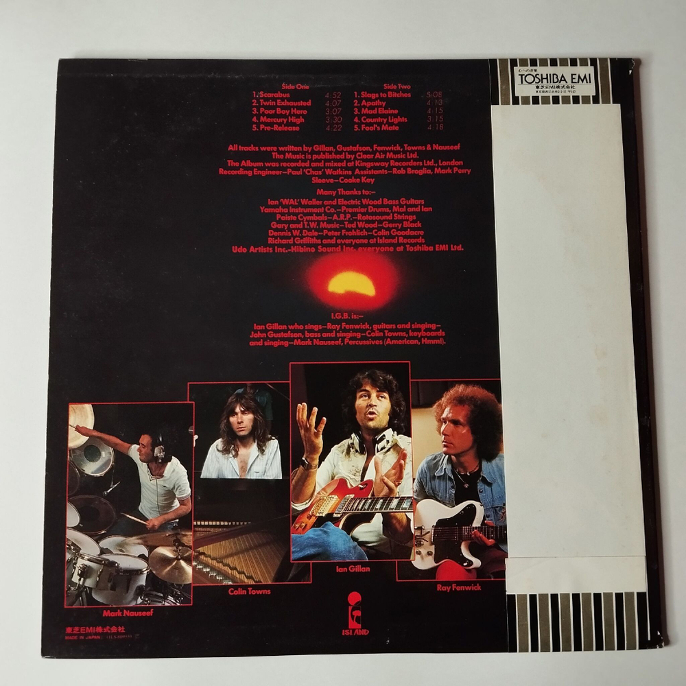 Винтажная виниловая пластинка LP Ian Gillan Band Scarabus (Japan 1977) (Obi) Mercury High