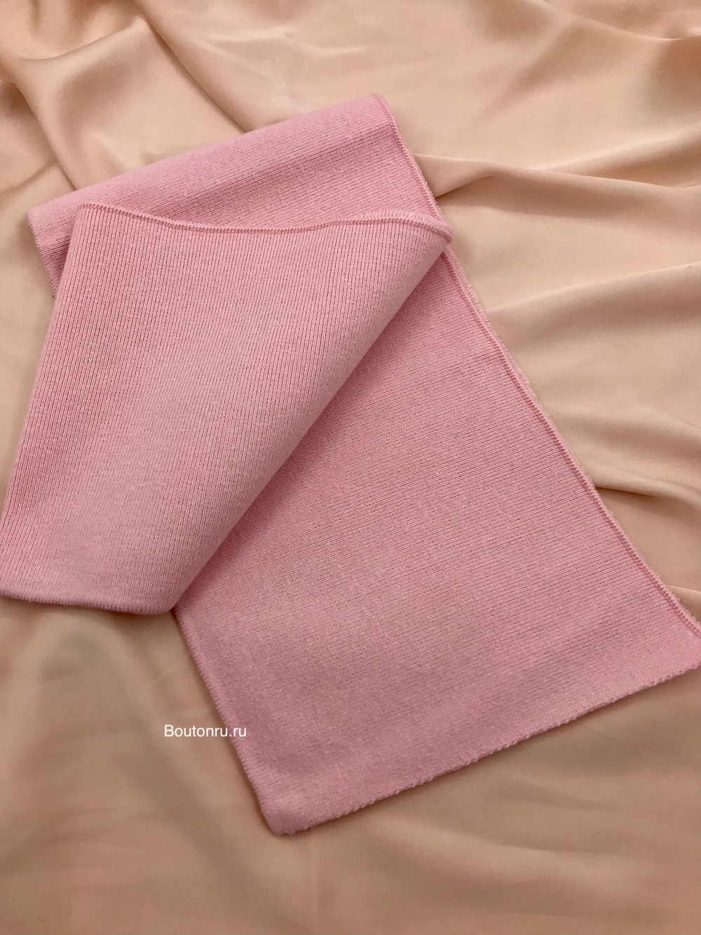 Подвяз трикотажный персиково розовый 1 м, ширина 14-15 см