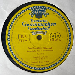 Винтажная виниловая пластинка LP Carl Maria von Weber, Kurt Bohme, Der Freischutz Вольный Стрелок Опера (Германия 1966) Deutsche Grammophon
