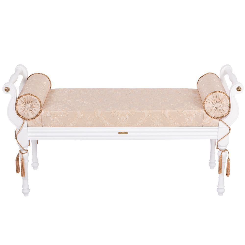 Банкетка Флоренция Белый Каледония Даймонд Айвори