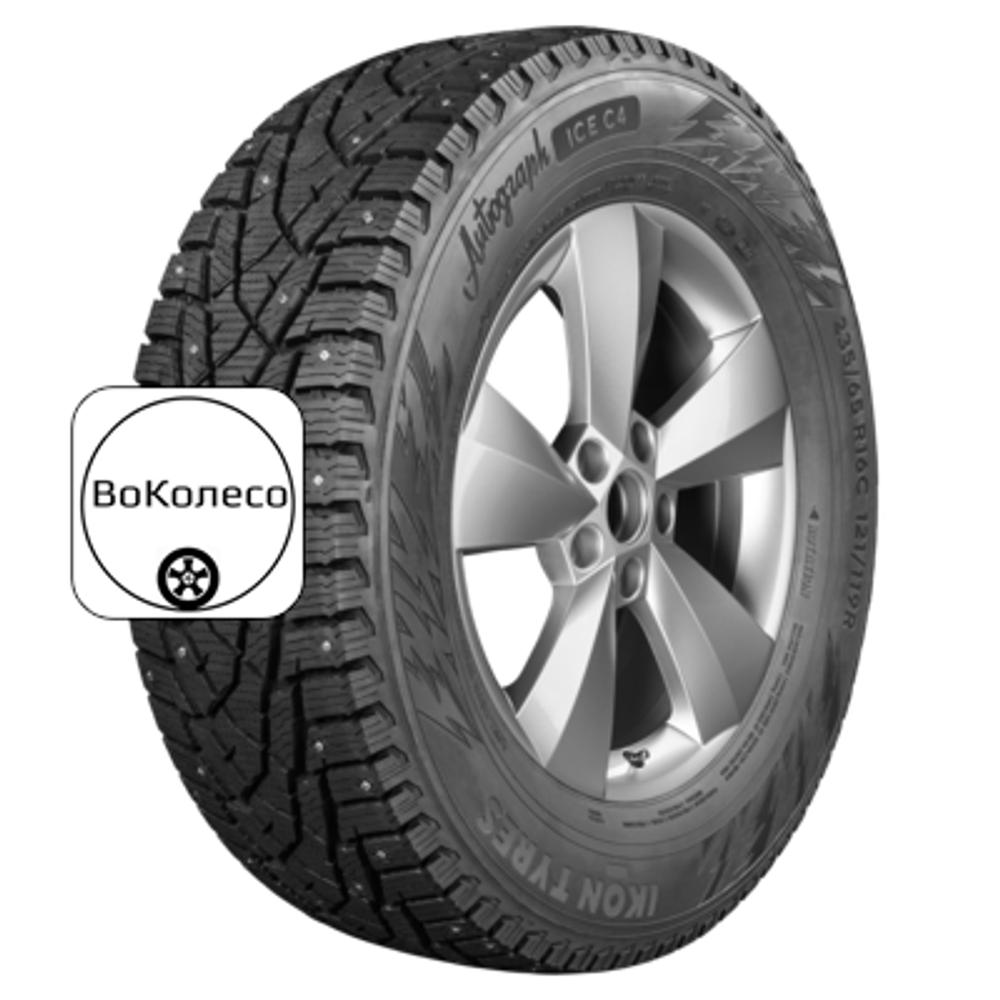 225/75R16C 121/120R Autograph Ice C4 TL (шип.) Ikon