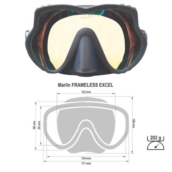 Маска Marlin FRAMELESS EXCEL с просветленным стеклом