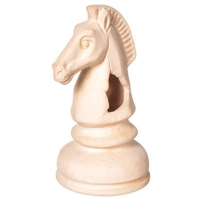 GLOXY Декорация Шахматная фигура Конь белый, 7*7*14 см
