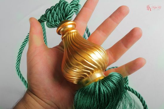 Подхваты-кисти для штор 2шт. изумруд