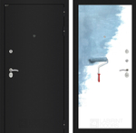 Дверь входная Лабиринт CLASSIC шагрень черная 28 Грунт под покраску металлическая