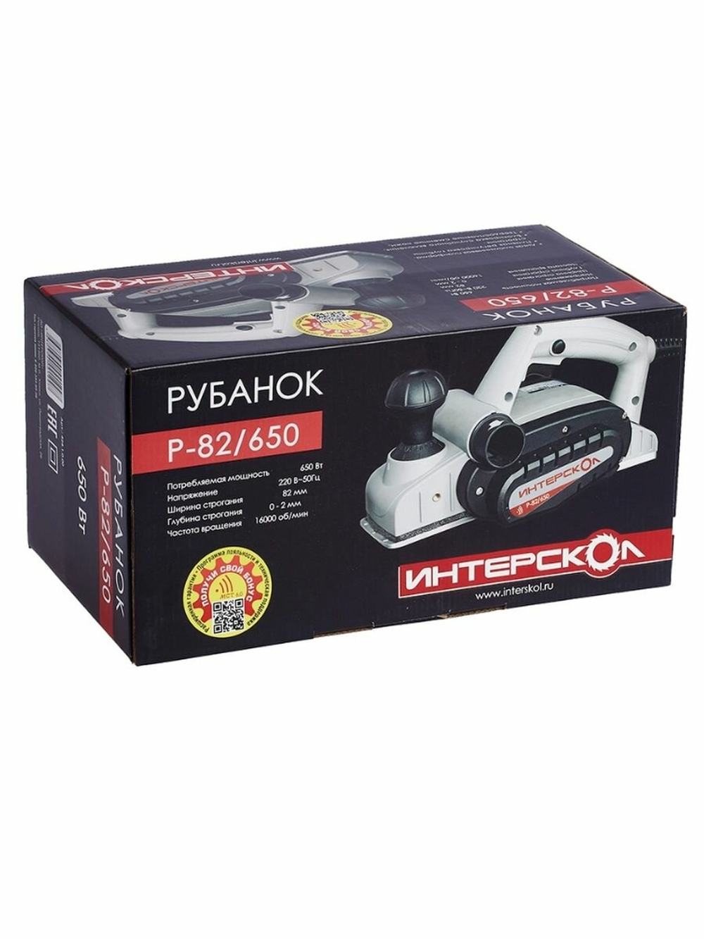 Рубанок ИНТЕРСКОЛ Р-82/650 650Вт 82мм 16000об/мин глуб:2мм(424.1.0.00)