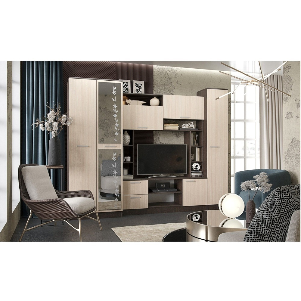 Стенка в гостиную Флора, венге