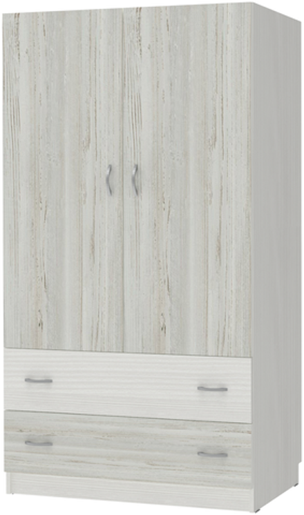 Шкаф 2-х створчатый КарИВи Кадет Белое Дерево Винтерберг
