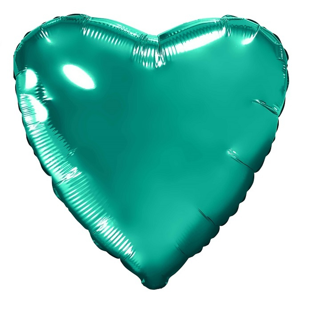 Шар фольга Сердце Tiffany Тиффани Бирюзовый Ag 18"/45см с гелием