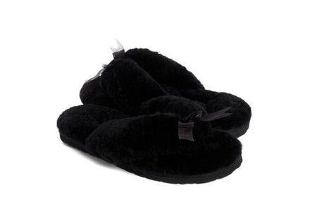 UGG Fluff Flip Flop II Black