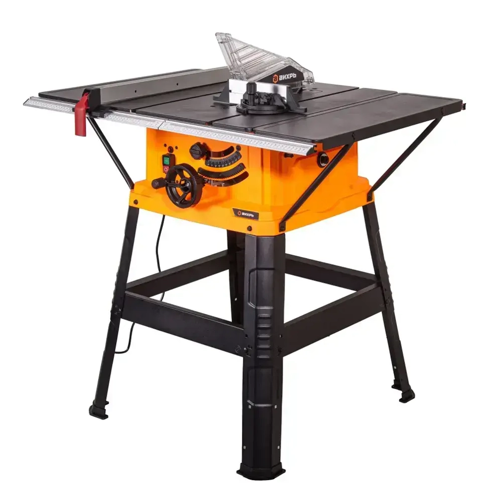 Распиловочный станок по дереву циркулярный ЦРС-255 Вихрь, для продольного и поперечного распиливания древесины, 2000 Вт