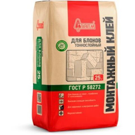 Монтажный клей Старатели для блоков тонкослойный 25 кг