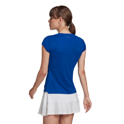 Женская теннисная футболка Adidas W Club 3 Stripes Tee - Blue