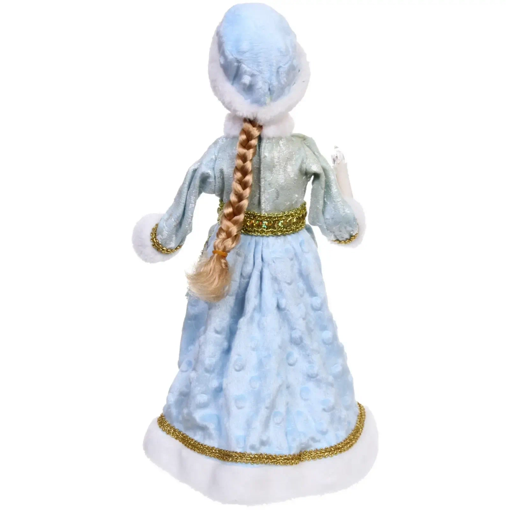 Снегурочка «Зимняя тайна» 40 см в голубой шубке