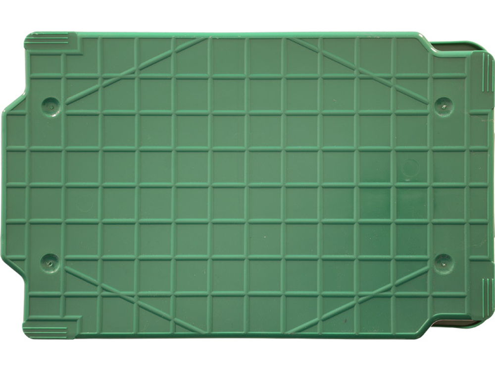 Ящик сплошной 600×400×300 мм, объем 52 л., арт.: 218-1, зелёный, код: 19569