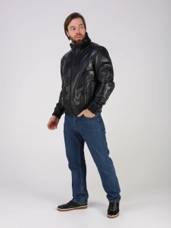 Кожаная куртка демисезонная на резинке