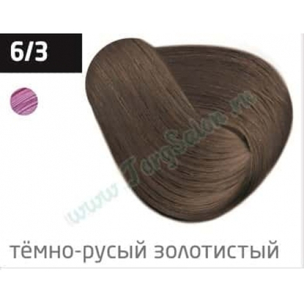 Перманентная крем-краска для волос «Темно-русый золотистый» 6/3, Ollin Performance, 60 мл.