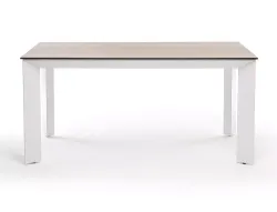"Венето" обеденный стол из HPL 160х80см, цвет "дуб", каркас белый