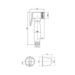Лейка для биде+шланг LM8087B бронза