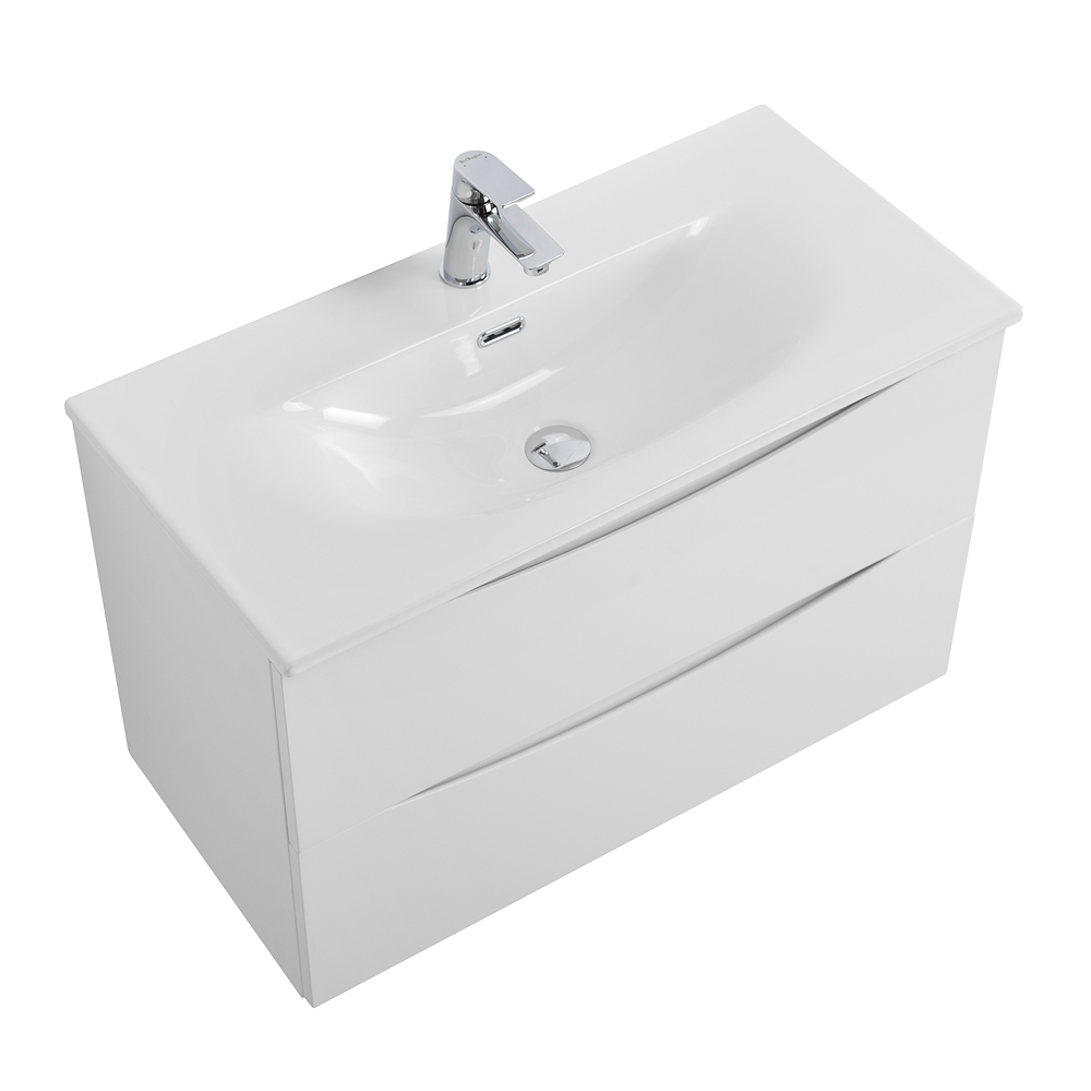 Тумба с раковиной подвесная BelBagno MARINO-CER-MINI-700-2C-SO-BO-P Bianco Opaco, раковина белая BB-8099-3-70