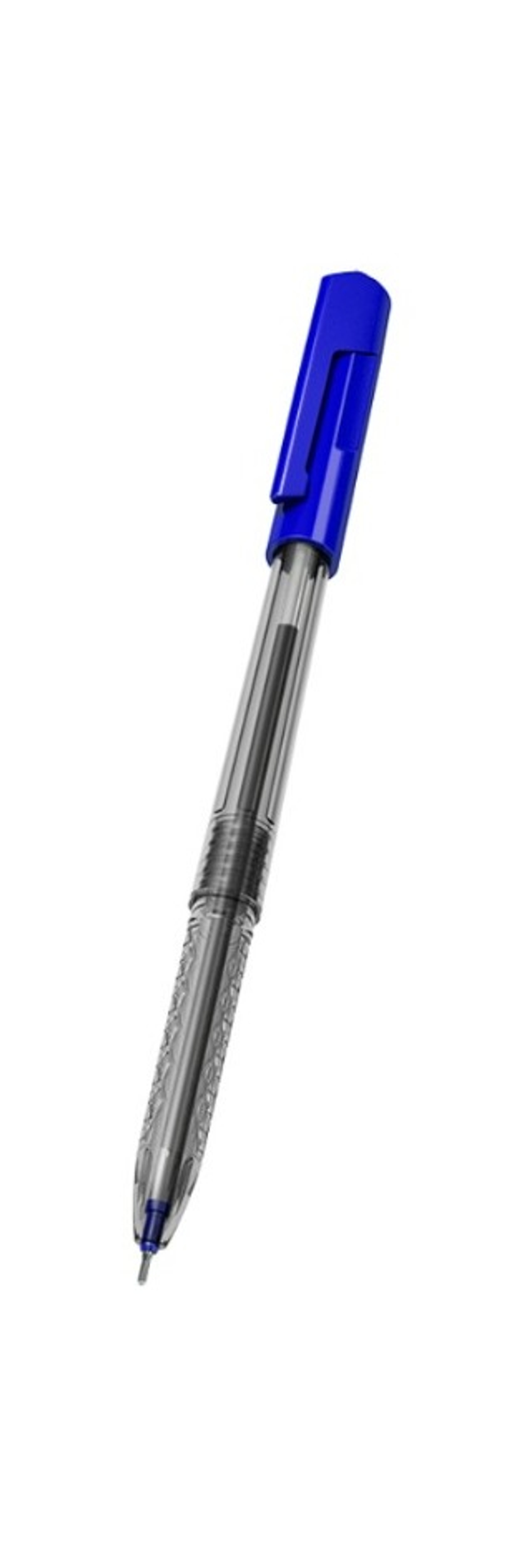 Ручка шариковая Deli Arrow 0.7мм прозрачный корпус, синяя EQ00930