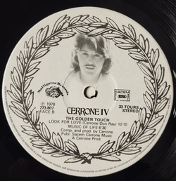 Винтажная виниловая пластинка LP Cerrone IV The Golden Touch (France 1978) Je Suis Music