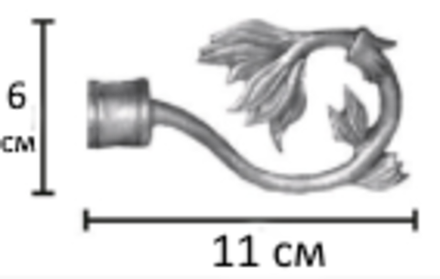Наконечники "Крокус Ост" d25 мм, цвет графит