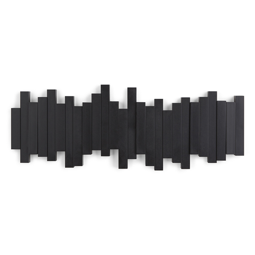 Настенная вешалка Sticks черная