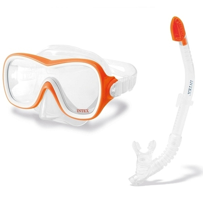 Набор для плавания Intex 55647 Wave Rider маска и трубка / Комплект для снорклинга и ныряния в бассейн и море Интекс от 8 лет