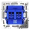 Розетка акустическая встраиваемая VOLTUM S70 4-местная, (шелк) vls060304