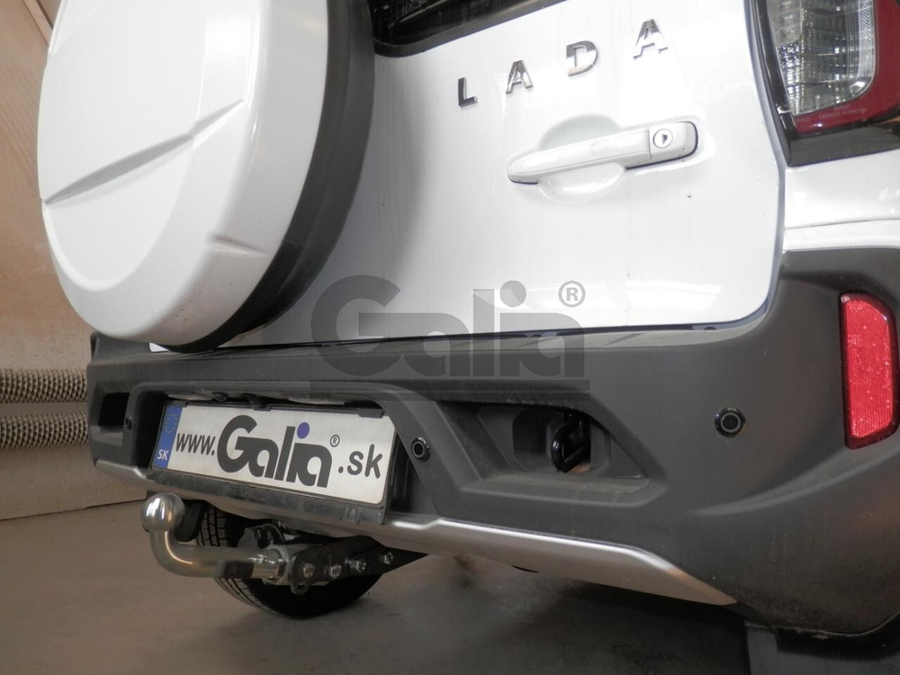 Фаркоп оцинкованный Galia L028A для Lada Niva Travel 2021-, Chevrolet Niva 2123 2008-2020, Lada Niva 2020-2021(паспорт и сертификат в комплекте)(без электрики)