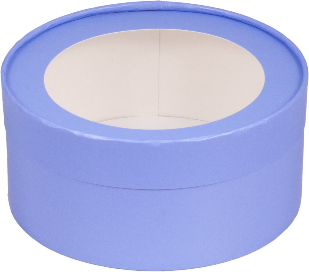 Упаковка "Шайба" Лавандовая с окном д 16 высота 7см