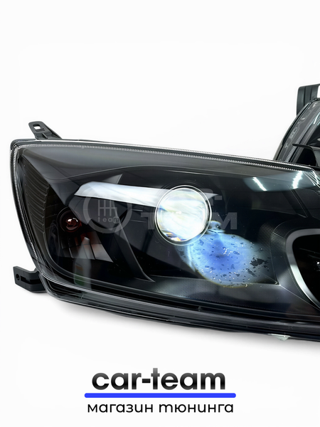 Фары на Лада Гранта передние с Bi LED модулями 3.0 дюйма, черная маска (под ключ)