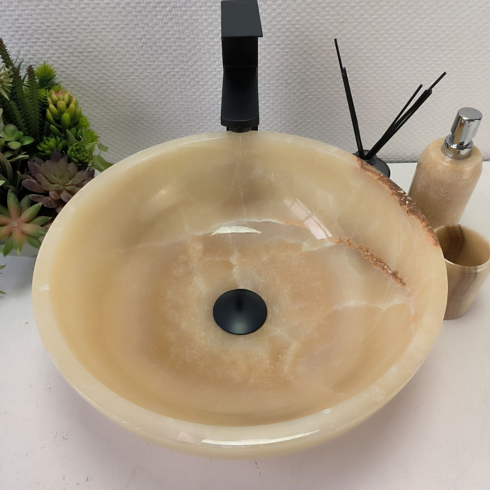 Раковина из оникса Bowl Yellow TinLip BO-62966 40*40*15 140