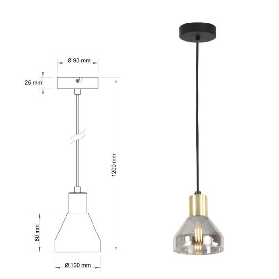 Подвесной светильник Rivoli Kassandra 3118-201 Б0054675
