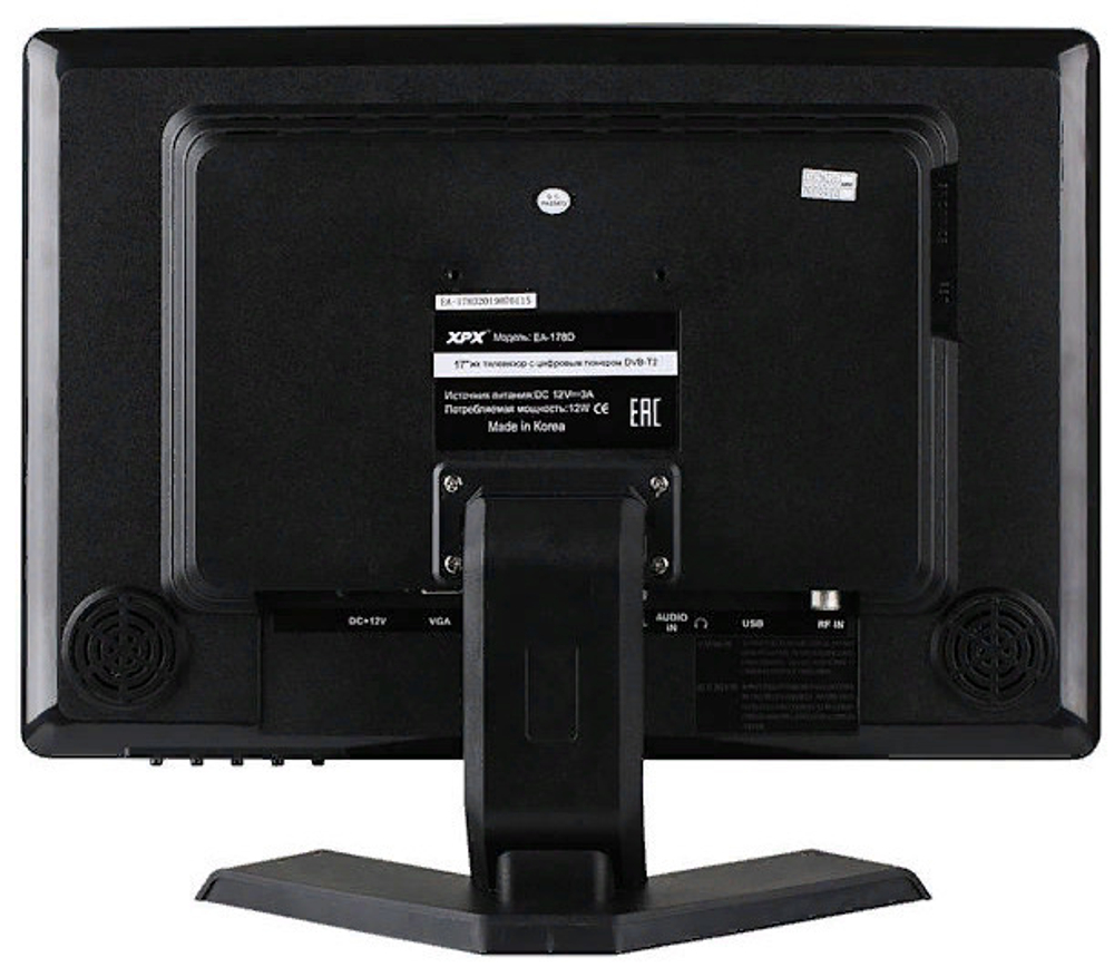 XPX Телевизор 17.3" Full HD, DVB-T2, с USB и HDMI черный