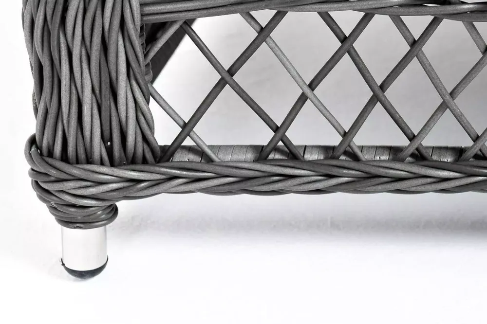 "Гранд Латте" диван трехместный из искусственного ротанга, цвет графит