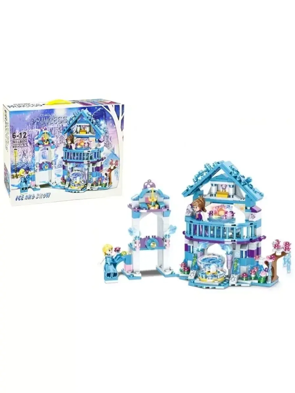 Конструктор Принцесс Замок Эльзы Холодное сердце 411 деталей