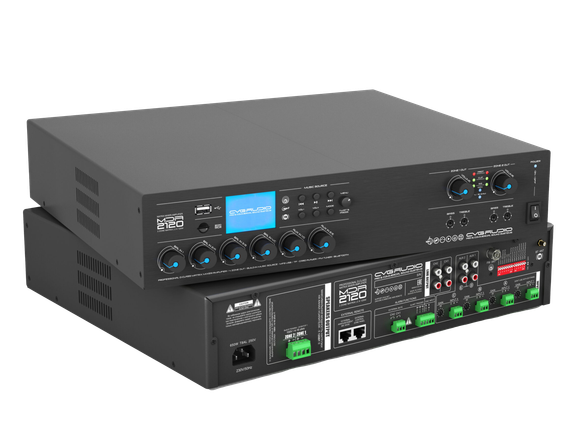 CVGAUDIO MDA-2120 профессиональный матричный двухзонный микшер-усилитель, мощность 2х120W/100V