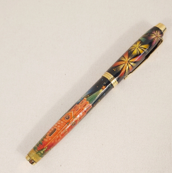 Ручка с ручной росписью Палех "Москва. Салют" в футляре