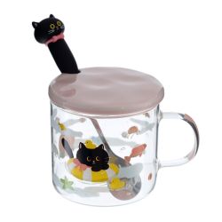 GAEM Кружка с крышкой и ложкой, 300 мл, L11 W9 H12 см, 4в.