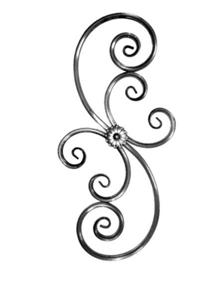 Балясина 720 х 320 мм. Сталь, размер материала: Т 15x15, 1 шт.