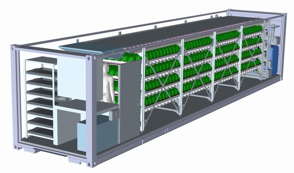 Гидропонные системы контейнерного типа на основе 20 и 40 футовых контейнеров (ПОД ЗАКАЗ)