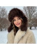 шапка ушанка зимняя меховая с флисом теплая стильная