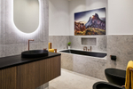 Смеситель для раковины Gessi Anello, удалённого управления, цвет Finox Brushed Nickel