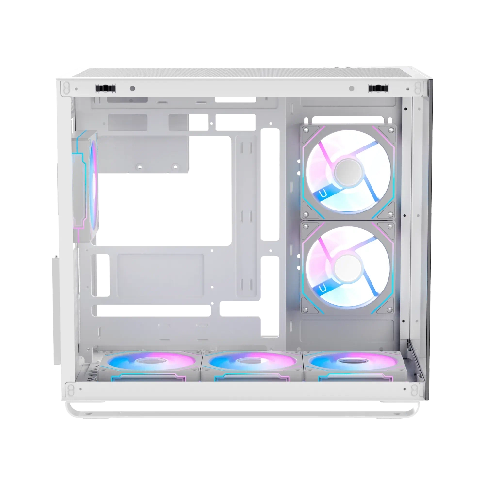 Корпус Ocypus Iota C70 WH ARGB ATX/mATX/mITX 2xUSB, Type-C, Предустановлены 6 вентиляторов с ARGB подсветкой, Белый, Iota-C70-WHD600XX-GL